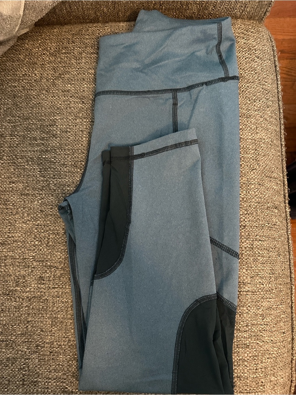 Lou & Grey Slate Blue High-Rise Leggings with Mesh Panels